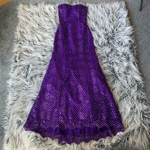 RARE USA Made 70's Gunne Sax Jessica McClintock Vintage Sequined‎ Dress Size 1
